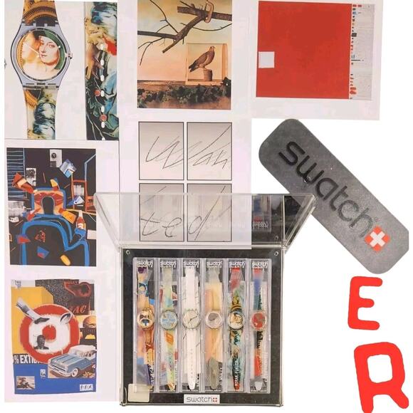 Swatch Artpack4 Watch Set with the TICKING BRAIN GK247 by Jo Whaley - Picture 1 of 16